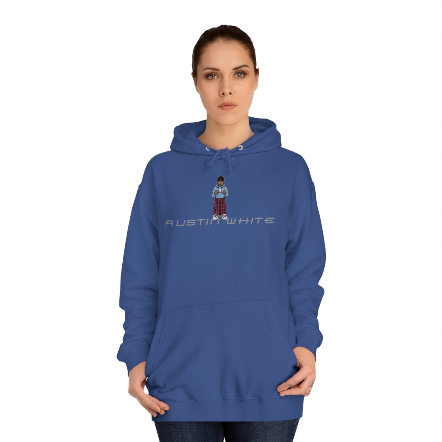 Austin White Cartoon Hoodie